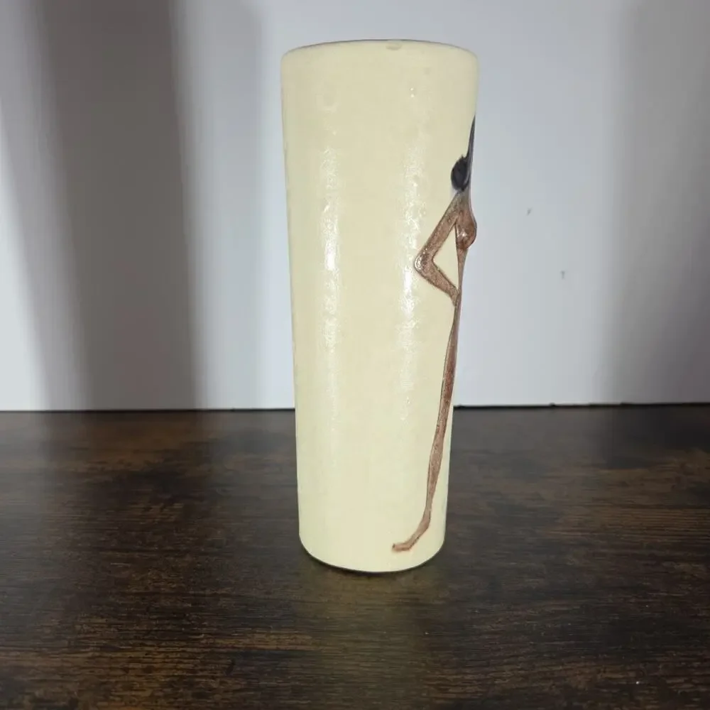 Vtg 1960s Sexy Naked Ladies Risque 3D Tumbler Glasses Tiki Barware Nude Naughty‎